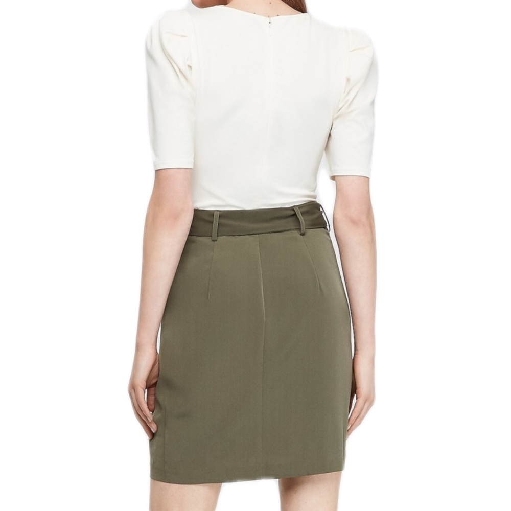 Express Color Block Belted Dress - Picture 2 of 4